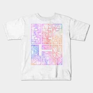Berlin, Germany City Map Typography - Colorful Kids T-Shirt